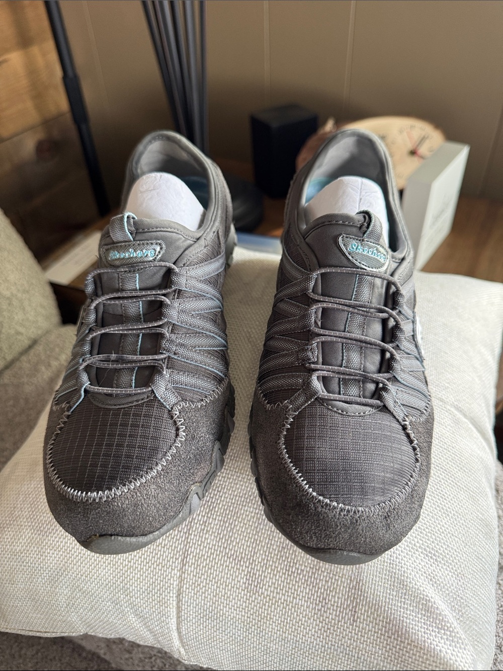 Skechers Charcoal Gray Slip-On Athletic Sneakers